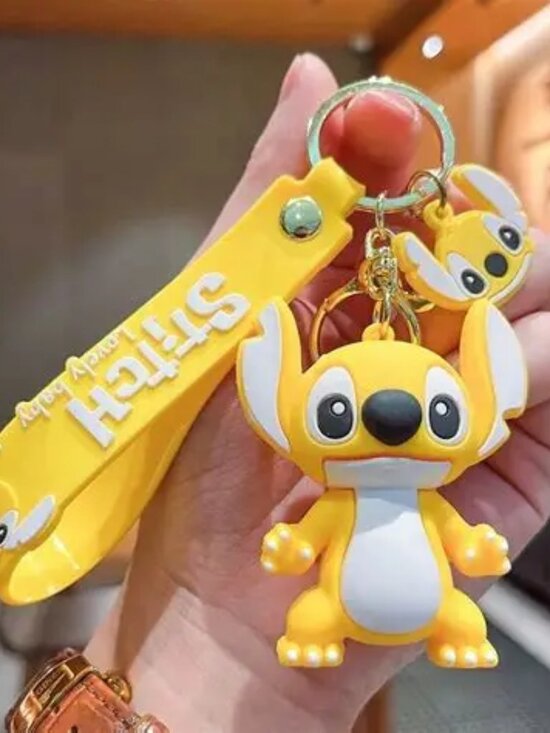 Disney Accessories - DISNEY Lilo & Stitch “Stitch” Yellow Keychain (BRAND-NEW & SO CUTE!)